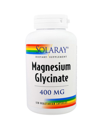 Магній Гліцинат, Magnesium Glycinate, Solaray, 400 мг, 120 вегетаріанських капсул