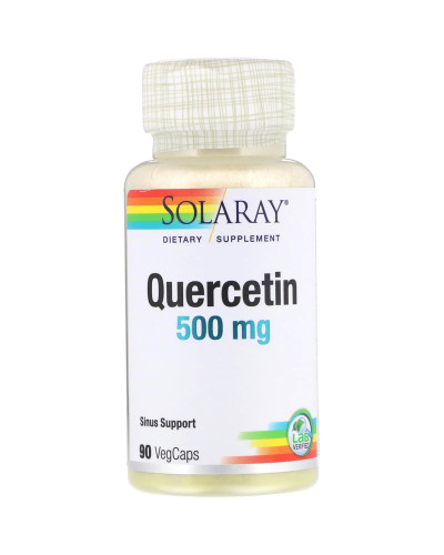 Кверцетин, Quercetin, Solaray, 500 мг, 90 вегетаріанських капсул Кверцетин, Quercetin, Solaray, 500 мг, 90 вегетаріанських капсул