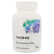 Базовые Питательные Вещества, Basic Nutrients 2/Day, Thorne Research, 60 Капсул
