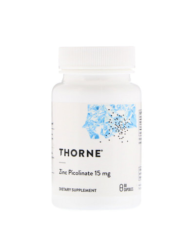 Цинк Пиколинат 15 мг, Zinc Picolinate, Thorne Research, 60 капсул