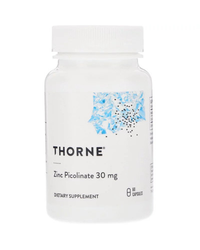 Цинк Пиколинат, Zinc Picolinate, Thorne Research, 30 мг, 60 капсул