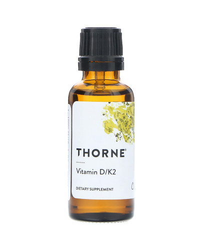 УЦІНКА Вітамін D3 та K2, Vitamin D/K2, Thorne, 30 мл (короткий термін придатності)