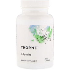 L-тирозин 500 мг, Thorne Research, L-Tyrosine, 90 капсул