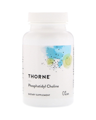 УЦІНКА Фосфатидилхолін, Thorne, Phosphatidyl Choline, 60 гелевих капсул (короткий термін придатності)