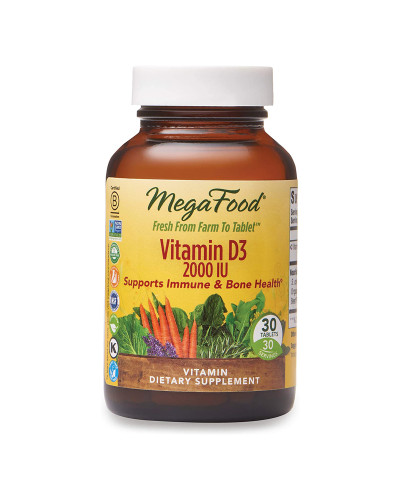 Вітамін D3 2000 IU, Vitamin D3, MegaFood, 30 таблеток