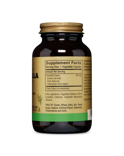 Хлорела, Broken Cell-Wall Chlorella, Solgar, 100 рослинних капсул