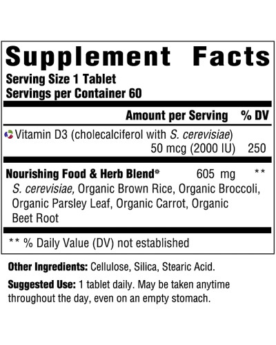 Вітамін D3 2000 IU, Vitamin D3, MegaFood, 60 таблеток Вітамін D3 2000 IU, Vitamin D3, MegaFood, 60 таблеток