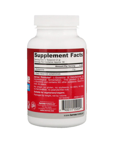 L-Глютамін в порошку, L-Glutamine Powder, Jarrow Formulas, 113 гр.