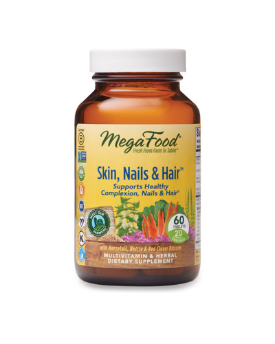 Мультивітаміни для шкіри, нігтів та волосся, Skin, Nails & Hair, MegaFood, 60 таблеток
