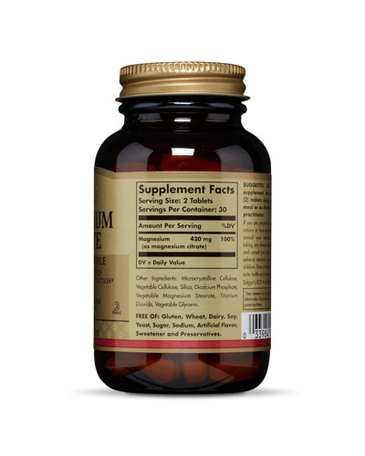 Цитрат Магнію, Magnesium Citrate, Solgar, 60 таблеток