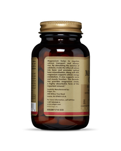 Цитрат Магнію, Magnesium Citrate, Solgar, 60 таблеток