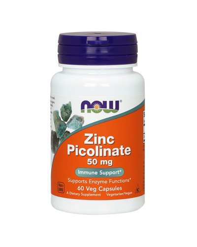 Цинк Піколинат, Zinc Picolinate, Now Foods, 50 мг, 60 Вегетаріанских Капсул
