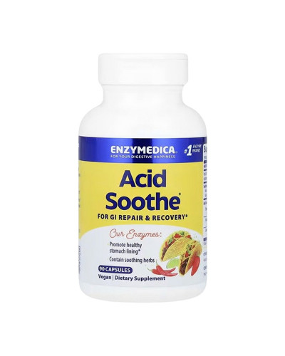 Пищеварительные ферменты от изжоги, Acid Soothe, Enzymedica, 90 капсул