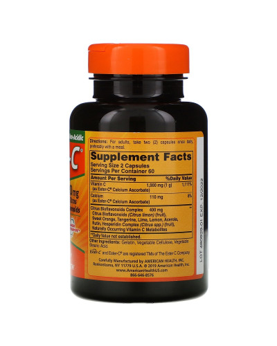 Естер-С з Біфлавоноїдами, Ester-C, American Health, 500 мг, 120 капсул
