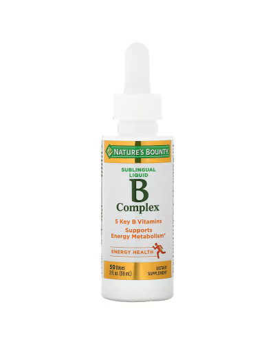 В-Комплекс, сублінгвальний, B-Complex Sublingual Liquid, Nature's Bounty, 59 мл (2 рідких унції)