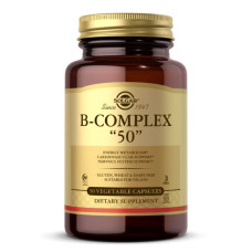 B-комплекс, B-Complex "50", Solgar, 50 вегетарианских  капсул