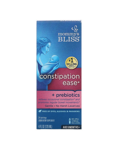 Детское средство от запора, Baby, Constipation Ease, Mommy's Bliss, 120 мл