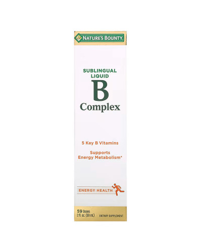 В-Комплекс, сублінгвальний, B-Complex Sublingual Liquid, Nature's Bounty, 59 мл (2 рідких унції)
