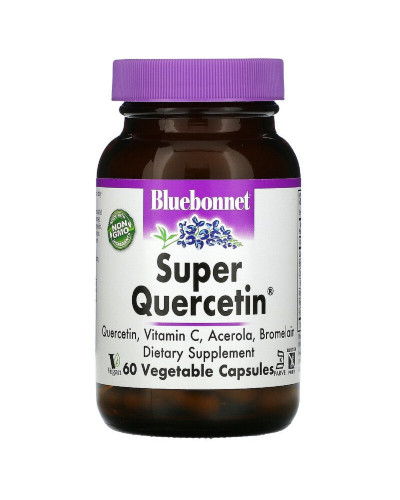 Кверцетин, Super Quercetin, Bluebonnet Nutrition, 60 вегетаріанських капсул