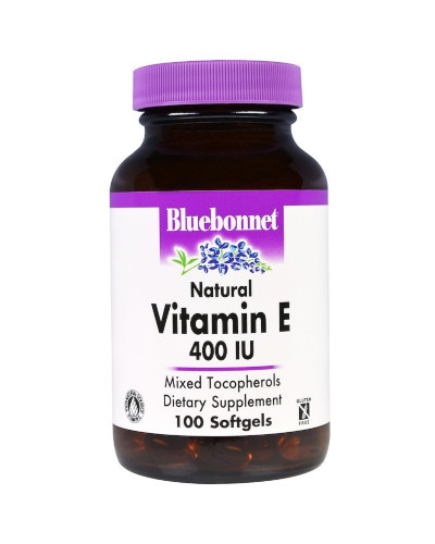 Вітамін E 400 МО, Vitamin E, Bluebonnet Nutrition, 100 желатинових капсул