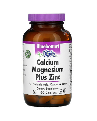 Кальцій Магній + Цинк, Bluebonnet Nutrition, 90 капсул