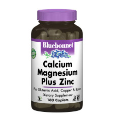 Кальций Магний + Цинк, Bluebonnet Nutrition, 180 капсул