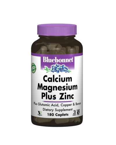 Кальцій Магній + Цинк, Bluebonnet Nutrition, 180 капсул
