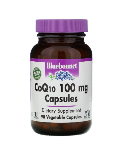 Коензим Q10 100мг, CoQ10, Bluebonnet Nutrition, 90 вегетаріанських капсул