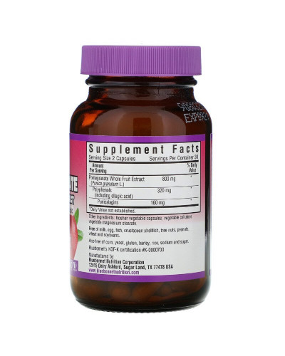 Екстракт плодів Граната, Pomegranate Extract, Bluebonnet Nutrition, 60 вегетаріанських капсул Екстракт плодів Граната, Pomegranate Extract, Bluebonnet Nutrition, 60 вегетаріанських капсул