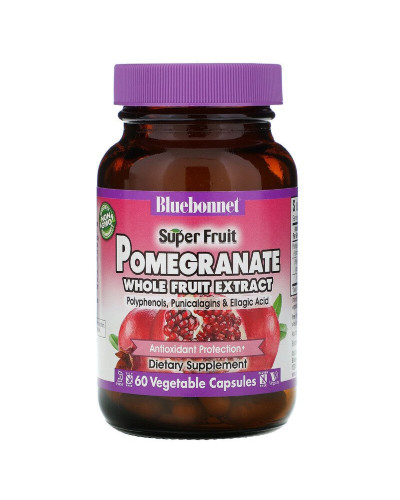 Екстракт плодів Граната, Pomegranate Extract, Bluebonnet Nutrition, 60 вегетаріанських капсул
