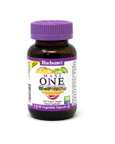 Мультивитамины c железом, MAXI ONE With Iron, Bluebonnet Nutrition, 30 вегетарианских капсул