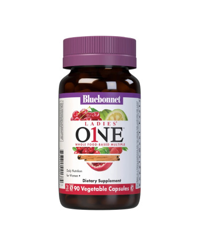 Комплекс Вітамінів Для Жінок, Ladies 'ONE, Whole Food-Based Multiple, Bluebonnet Nutrition, 90 вегетаріанських капсул Комплекс Вітамінів Для Жінок, Ladies 'ONE, Whole Food-Based Multiple, Bluebonnet Nutrition, 90 вегетаріанських капсул