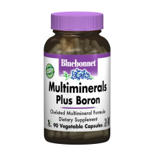 Мультиминералы + Бор с Железом, Bluebonnet Nutrition, 90 вегетарианских капсул