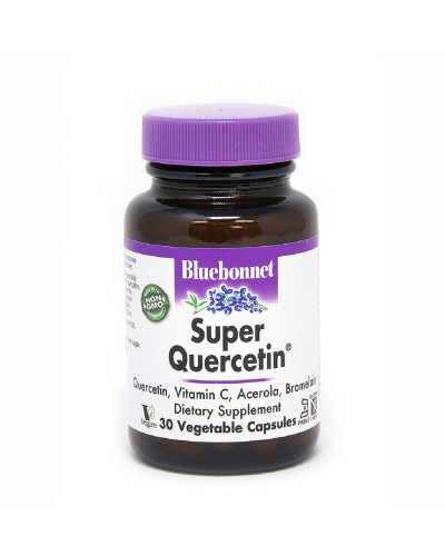 Кверцетин, Super Quercetin, Bluebonnet Nutrition, 30 вегетаріанських капсул