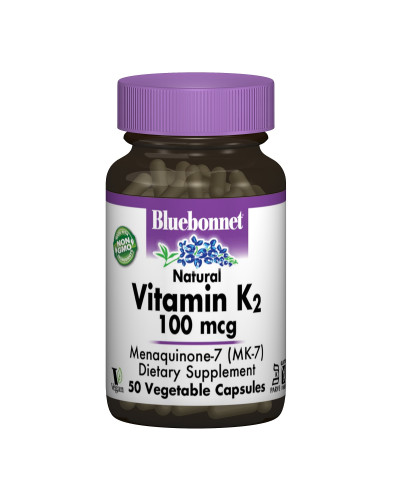 Вiтамiн К2 100мкг, Bluebonnet Nutrition, 50 вегетаріанських капсул