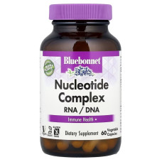 Комплекс нуклеотидов, РНК/ДНК, Nucleotide Complex, RNA/DNA, Bluebonnet Nutrition, 60 вегетарианских капсул