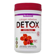 Коллаген с детокс эффектом, вкус ягод и гибискуса, Collagen Refreshers DETOX Type I & III, Bluebonnet Nutrition, порошок 320 гр