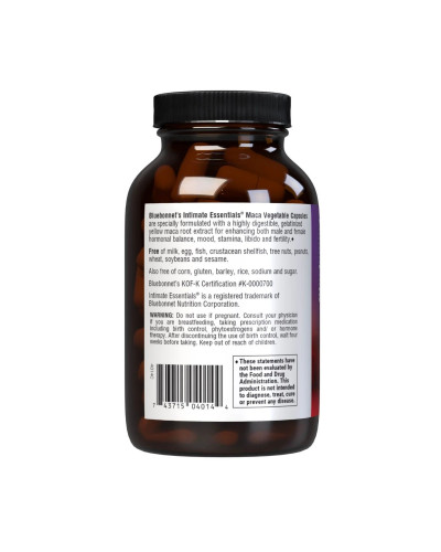 УЦІНКА Мака, Сексуальна та Репродуктивна Підтримка, Intimate Essentials Maca, Bluebonnet Nutrition, 90 капсул (м'ята коробка)