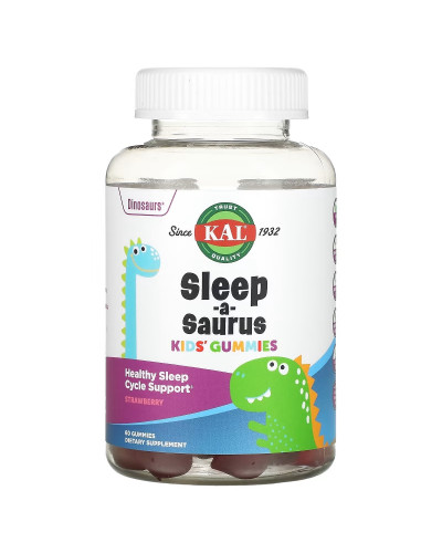 Здоровый сон ребенка, вкус клубники, Sleep-a-Saurus Kid's, KAL, 60 жевательных конфет