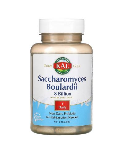 Сахаромицеты Буларди, 8 млрд КОЕ, Saccharomyces Boulardii, 8 Billion, KAL, 60 вегетарианских капсул