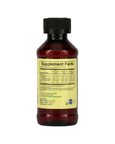 Жидкий цинк для детей, вкус манго и клубники, Zinc Plus, ChildLife, 118 мл