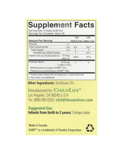 Пробиотики для иммунитета ребенка в каплях, InfantBiotics, Probiotic Drops, ChildLife, 8 мл