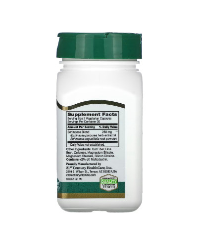 Ехінацея, 250 мг, Echinacea Complex, 21st Century, 60 вегетаріанських капсул Ехінацея, 250 мг, Echinacea Complex, 21st Century, 60 вегетаріанських капсул