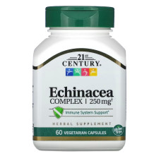 Эхинацея, 250 мг, Echinacea Complex, 21st Century, 60 вегетарианских капсул