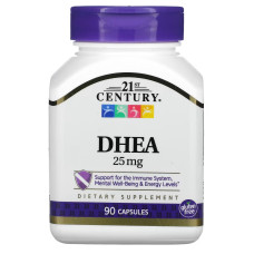 УЦЕНКА Дегидроэпиандростерон, 25 мг, DHEA, 21st Century, 90 капсул (царапина)