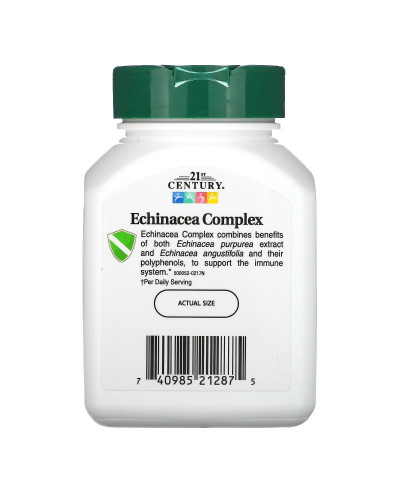 Ехінацея, 250 мг, Echinacea Complex, 21st Century, 60 вегетаріанських капсул Ехінацея, 250 мг, Echinacea Complex, 21st Century, 60 вегетаріанських капсул