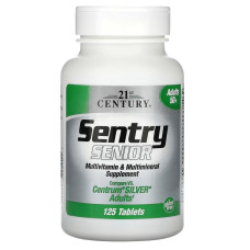 Мультивітаміни та мультимінералі для дорослих 50+, Sentry Senior, Multivitamin & Multimineral Supplement, Adults 50+, 21st Century, 125 таблеток