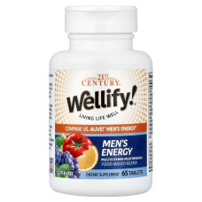 Мультивітаміни та мультимінералі для чоловіків, Wellify, Men's Energy, Multivitamin Multimineral, 21st Century, 65 таблеток