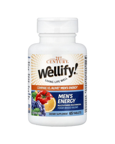 Мультивітаміни та мультимінералі для чоловіків, Wellify, Men's Energy, Multivitamin Multimineral, 21st Century, 65 таблеток