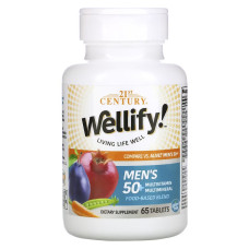 Мультивитамины для Мужчин 50+, Wellify, Men's 50+ Multivitamin Multimineral, 21st Century, 65 таблеток
